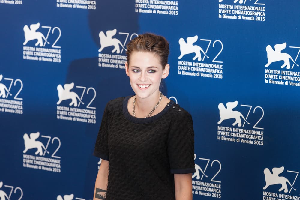 Kristen Stewart with her brushed up bob hair style attends a photocall for 'Equals' during the 72nd Venice Film Festival 2015