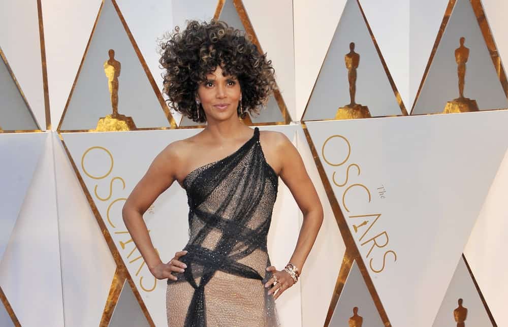 Halle Berry attended the 89th Annual Academy Awards held at the Hollywood and Highland Center in Hollywood on February 26, 2017. She wowed everyone with her stunning dress and highlighted curly afro hairstyle.