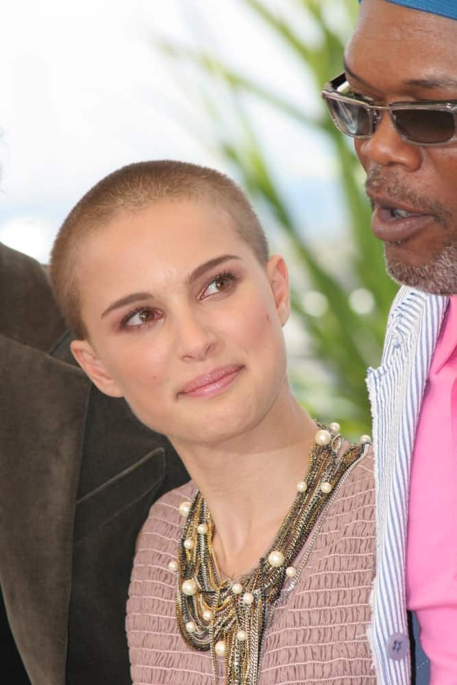Natalie Portman wowed everyone with her beautiful features complemented by her shaved head when she attended the photocall promoting the film 'Star Wars Episode III' at the Palais during the 58th Cannes Film Festival on May 15, 2005 in Cannes, France.