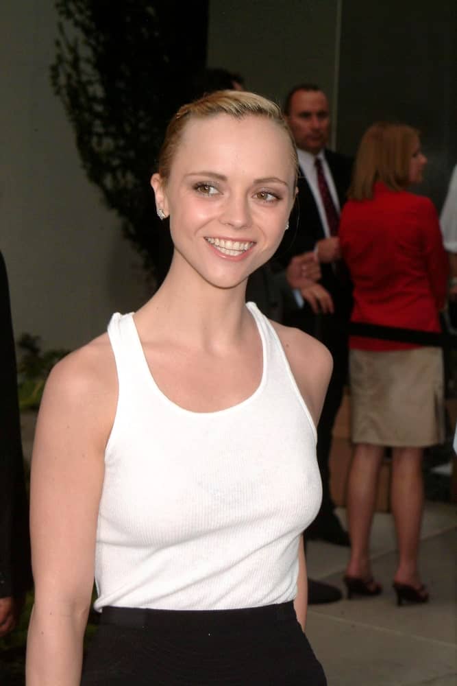 Christina Ricci was at the Hustle & Flow Premiere, Cinerama Dome at Arclight Cinemas in Los Angeles, CA on July 20, 2005. She was seen in a smart casual outfit with a slicked back sandy blonde hairstyle.