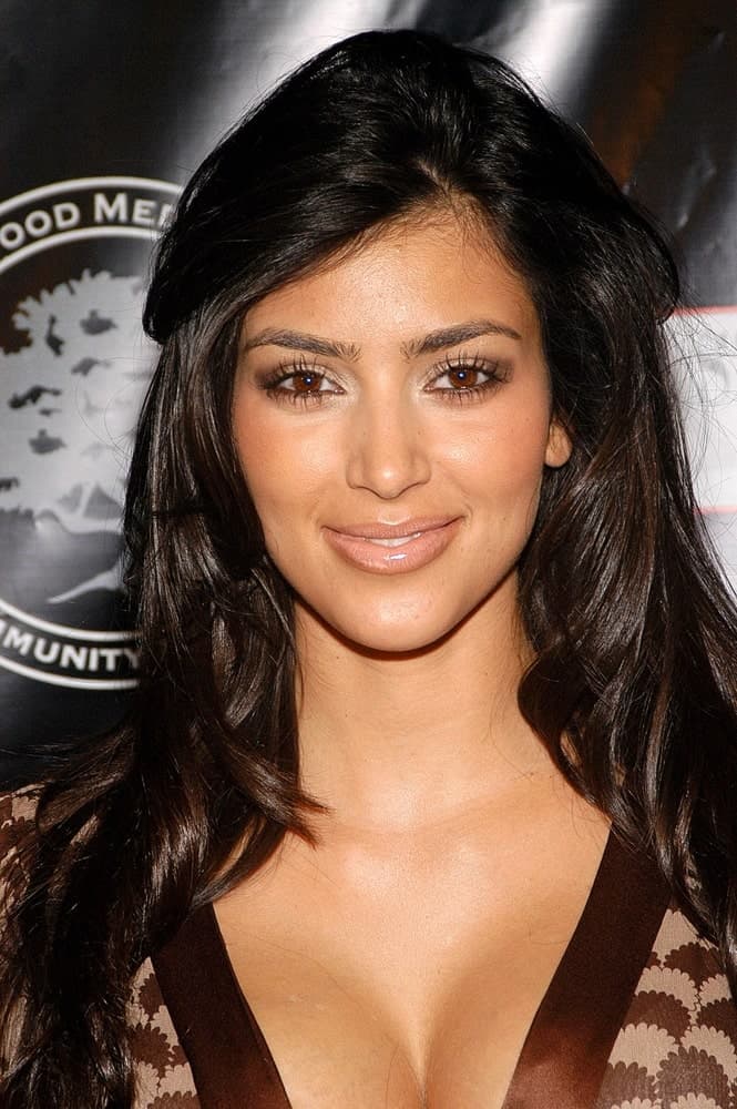 Kim Kardashian went for a tousled slicked back hairstyle as she arrives for the Hollywood Covered Magazine Launch and Niki Shadrow's Birthday Party on September 15, 2006.