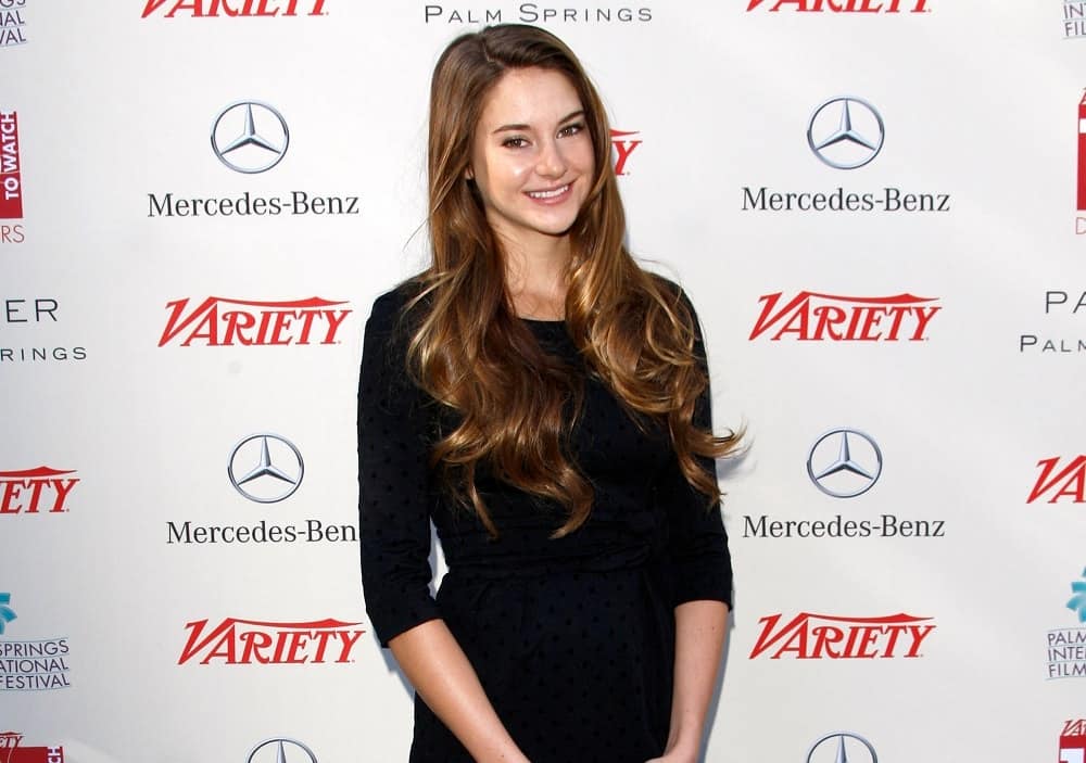 Shailene Woodley was at the Variety's 10 Directors To Watch at the Parker Palm Springs on January 8, 2012 in Palm Springs, CA. She paired her simple black dress with a long and wavy layered brunette hairstyle.