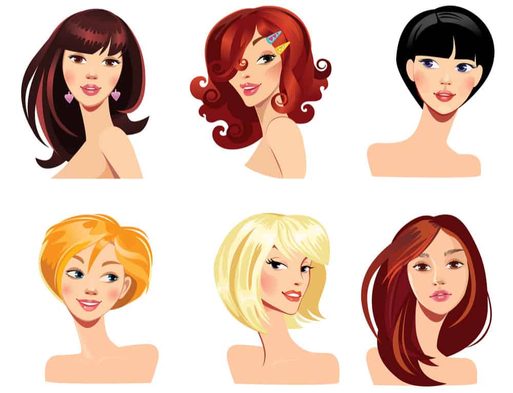 Women's hairstyles collage
