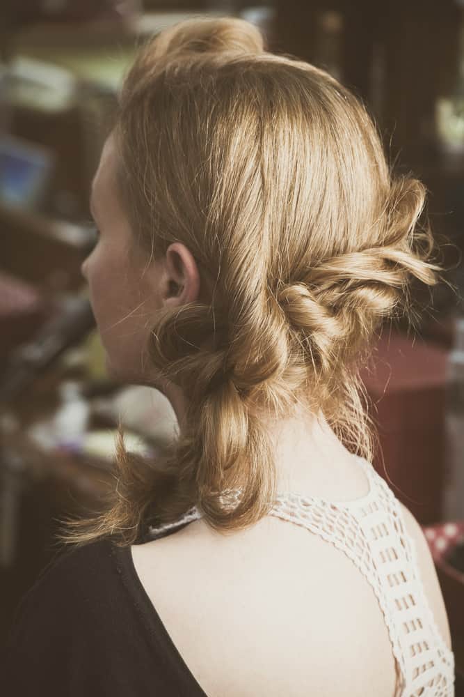 Woman with loose hairstyle