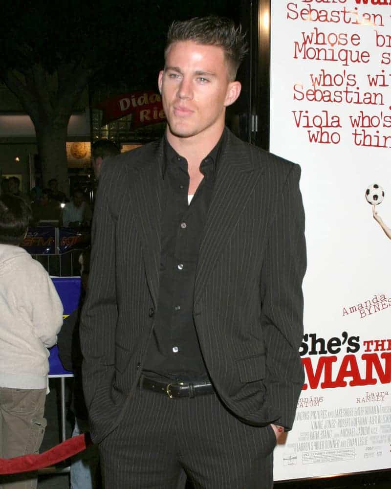 Channing Tatum went for the spiky look plus fade at the "She's The Man" premiere at Mann's Village Theater Westwood, CA on March 8, 2006.
