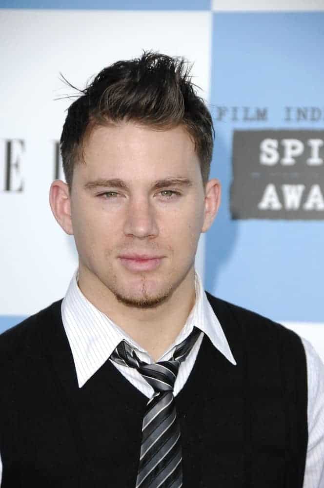Channing Tatum sported a tousled quiff and a barely-there goatee during the Film Independent Spirit Awards on February 24, 2007.