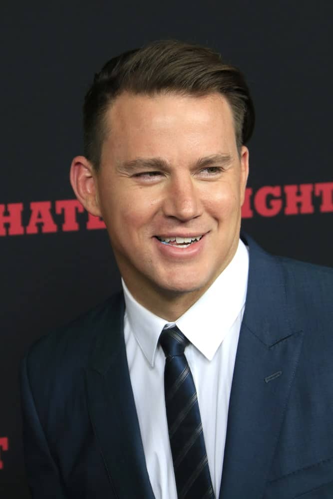 Channing Tatum showcased a neat and prim look with his slicked back hairdo at the world premiere of Quentin Tarantino's "The Hateful Eight" on December 7, 2015.
