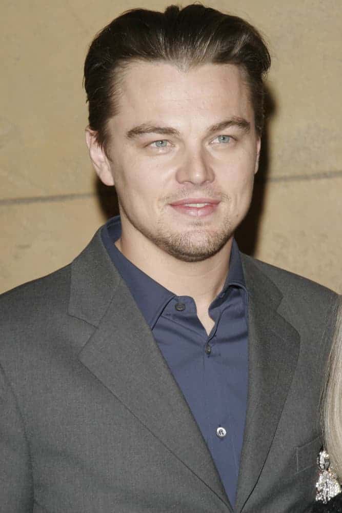 Leonardo DiCaprio swooped back his hair in a mob-style slick hairdo during the pre-screening of "The Aviator" at the Egyptian Theatre on December 2, 2004, in Los Angeles, California.