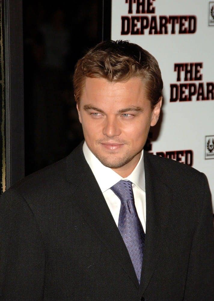The actor dazzles in a very short hairdo with mussed-up locks at the front for the 2006 premiere of his movie "The Departed" at Ziegfeld Theatre, New York, NY held on September 26th.