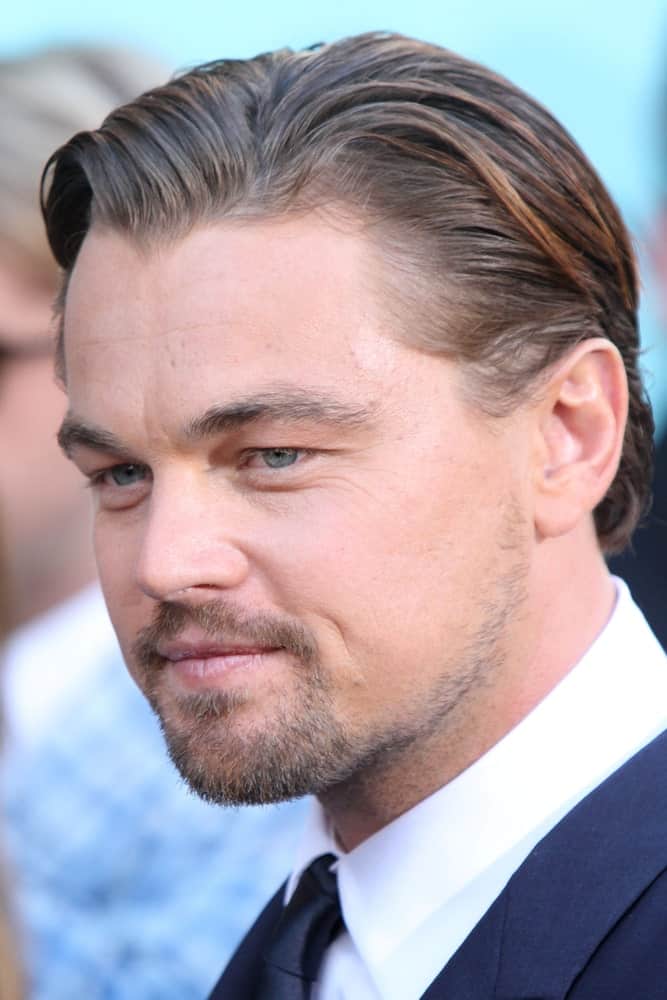 Leonardo DiCaprio pulled off a stylish slicked back with some highlights during the premiere of "The Great Gatsby" at Avery Fisher Hall on May 1, 2013.