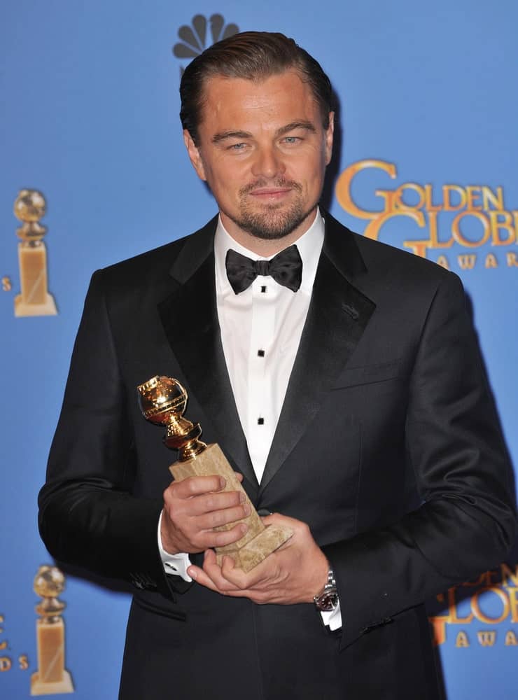 The actor wore his usual swept-back hairstyle in the press room at the 71st Annual Golden Globe Awards held last January 12, 2014.
