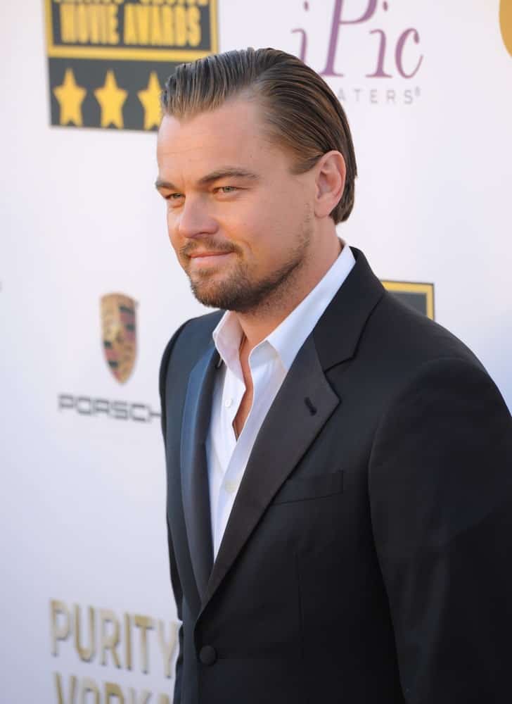 Leonardo DiCaprio had a clean and tidy slicked back complemented with stubble beard during the 19th Annual Critics' Choice Awards on January 16, 2014.