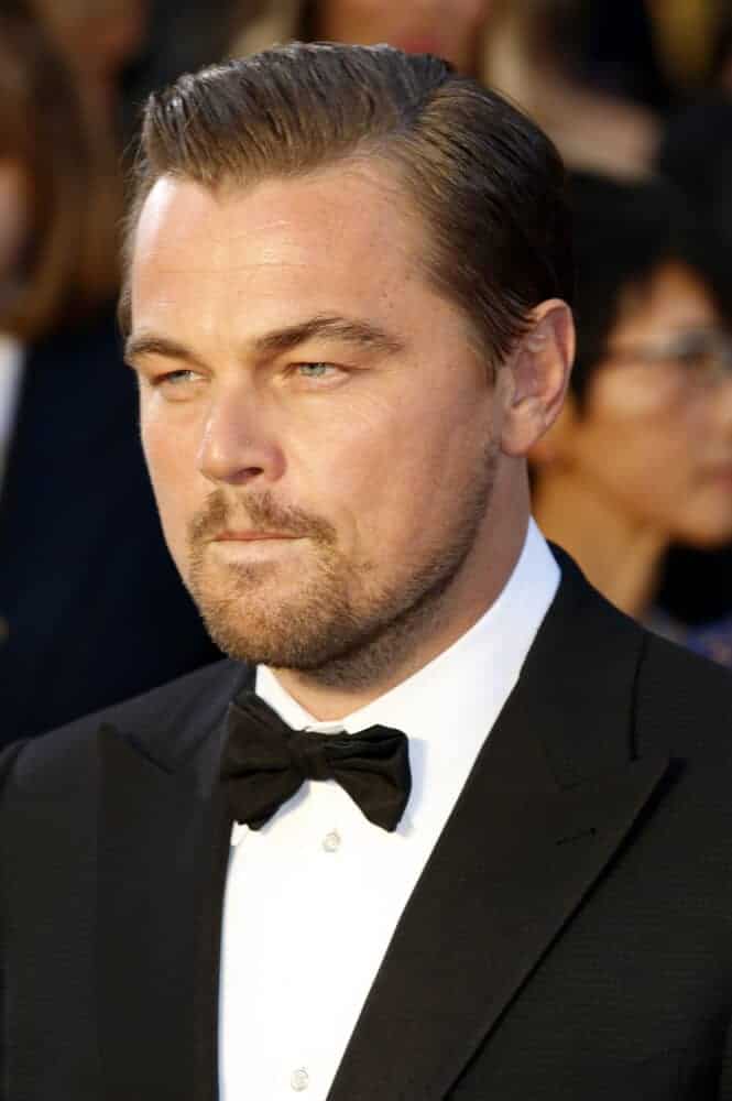 Leonardo DiCaprio with his staple hairstyle during the 88th Annual Academy Awards at Hollywood & Highland Center on February 28, 2016.