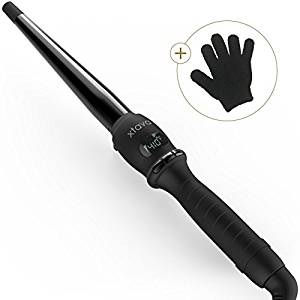 Xtava Twirl Curling Wand – Tapered Clipless Curling Iron