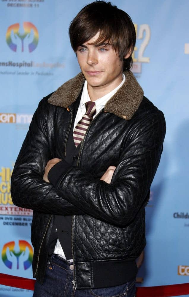 Zac Efron showed up with his signature look at the DVD Release premiere of "High School Musical 2: Extended Edition" on November 19, 2007.