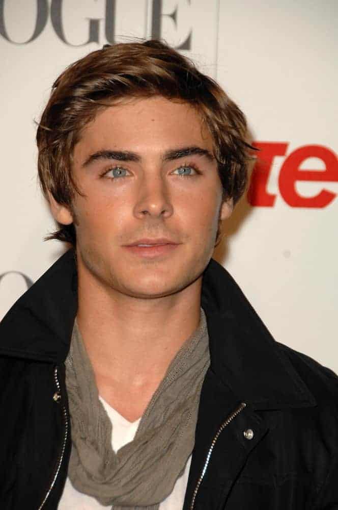 Zac Efron showed up in a stylishly disheveled hairstyle at the Teen Vogue Young Hollywood Party in 2008.