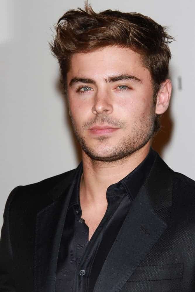 The actor looked debonair with short, side-swept quiff as he attends the LACMA Art + Film Gala Honoring Clint Eastwood and John Baldessari on November 5, 2011.