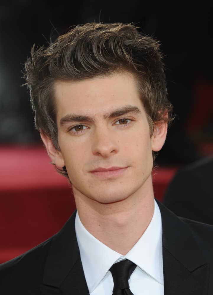 Andrew Garfield showed up with a spiky look during the 68th Annual Golden Globe Awards on January 16, 2011 in Beverly Hills, CA.