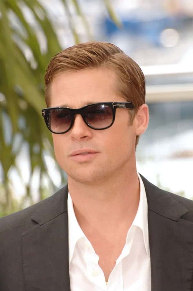 Brad Pitt was at the 60th Annual International Film Festival de Cannes back in 2007. He flashed his smoldering look with a short and slick side-parted hairstyle.