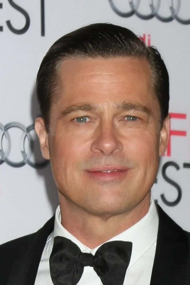 Brad Pitt opted for a vintage classic look with his slicked back hairstyle at the AFI FEST 2015 Presented By Audi Opening Night Gala Premiere of "By The Sea" back in November 5, 2015.