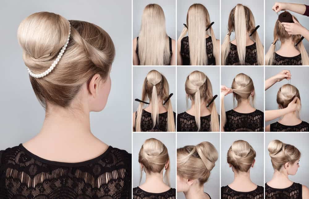 Wedding hairstyle with a bun (plus bun tutorial).