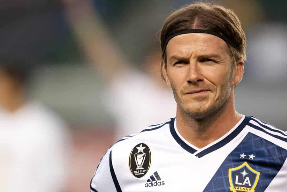 David Beckham pulled off wearing a headband during the CONCACAF match between the LA Galaxy and Toronto FC on March 14, 2012 at the Home Depot Center in Carson, Ca.