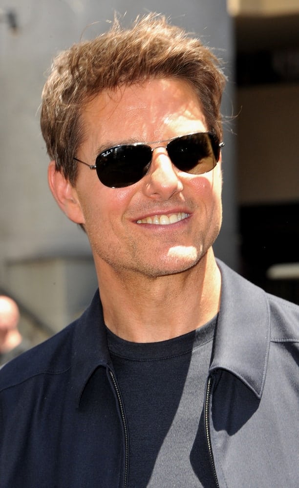 Tom Cruise was at the Universal Celebrates "The Mummy Day" With 75-Foot Sarcophagus Takeover At Hollywood And Highland in Hollywood back in May 20, 2017. Cruise wore sexy sunglasses with his spiked and highlighted hairstyle.