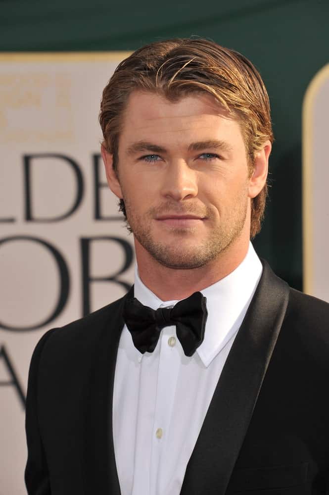Chris Hemsworth attended the 68th Annual Golden Globe Awards at the Beverly Hilton Hotel last January 16, 2011 with his hair chopped short, highlighted and slicked to this sophisticated look.