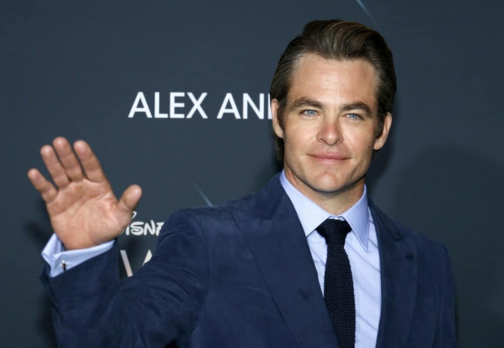 Chris Pine was a picture of classy sophistication with his blue velvet suit and slick side-swept pompadour hairstyle at the Los Angeles premiere of 'A Wrinkle In Time' held at the El Capitan Theater in Hollywood last February 26, 2018.