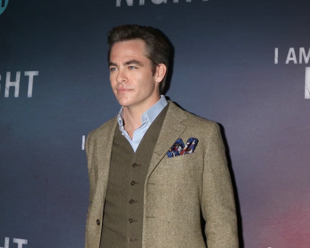 Chris Pine was looking quite dapper in his gray three-piece suit and slight pompadour look to his short slick hair at the "I Am The Night" Premiere Screening at the Harmony Gold Theater last January 24, 2019 in Los Angeles, CA.