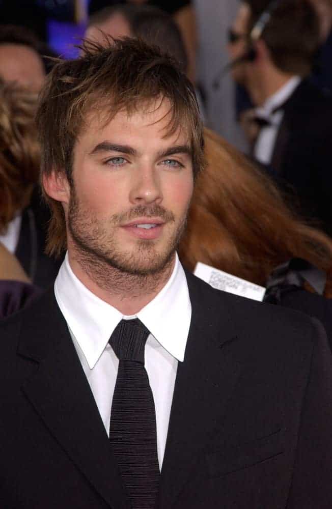 Ian Somerhalder Short Straight Dark Brunette Hairstyle