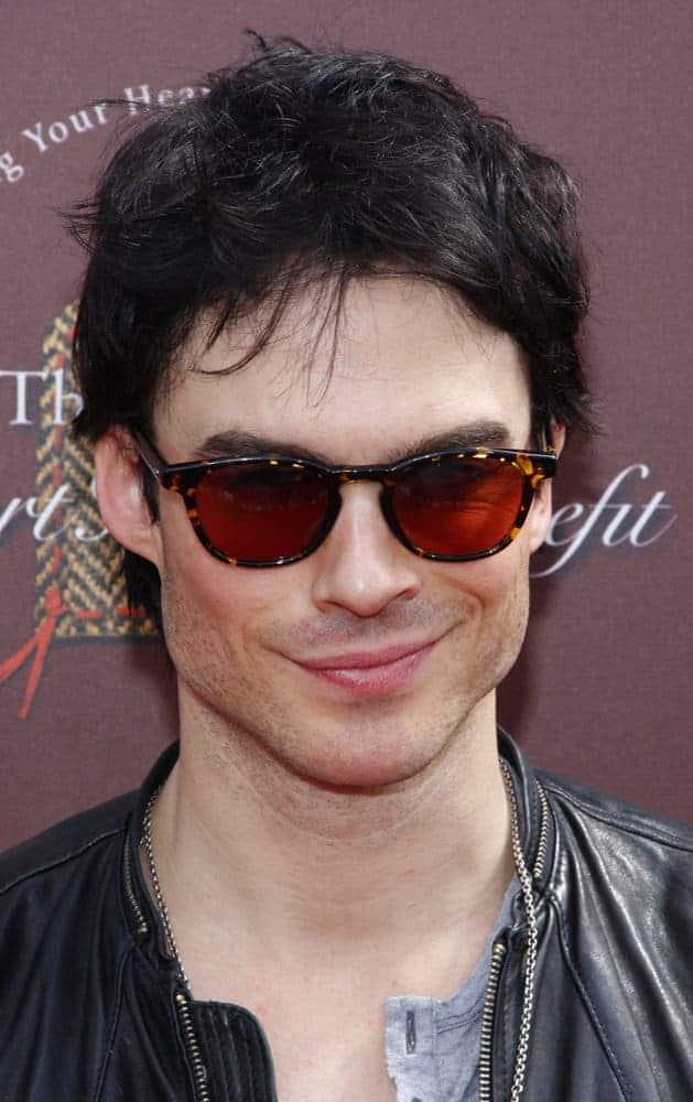 Ian Somerhalder donned some shades under a tousled hairstyle during the John Varvatos 9th Annual Stuart House Benefit Presented By Chrysler And Hasbro held at the John Varvatos Boutique, California, United States on March 11, 2012.