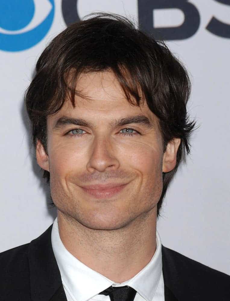 Ian Somerhalder was all smiles under his wavy bangs during the 2013 Peoples Choice Awards on January 9, 2013 in Los Angeles, CA.