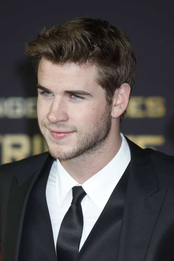 The Australian actor looked undoubtedly handsome with his side-parted hair dyed in dark blonde during the Hunger Games premiere on March 16, 2012 in Berlin, Germany.
