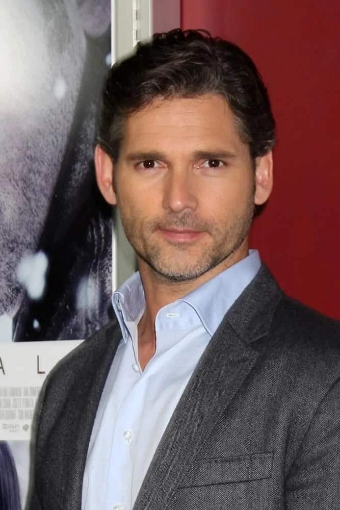 Eric Bana attended the 'Deadfall' premiere at ArcLight Hollywood Theaters on November 29, 2012 in Los Angles, CA. He wore a classy suit with his slick and short side-parted hairstyle.
