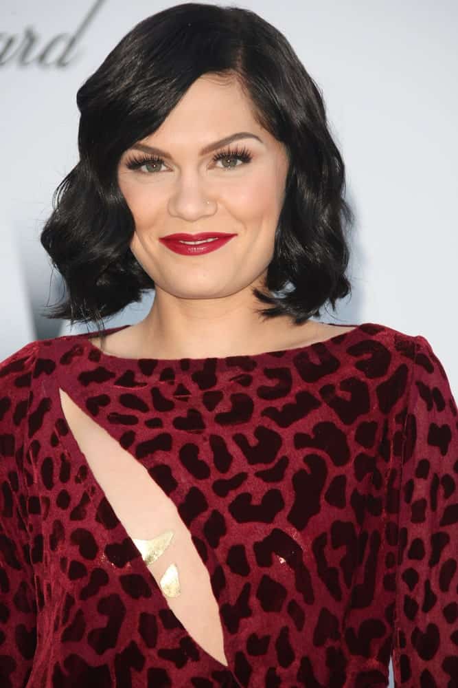 Jessie J's wavy bob hair was styled into this sexy side-swept masterpiece for the AmfAR's Cinema Against Aids gala 2012 in Cannes, France last May 5, 2012.