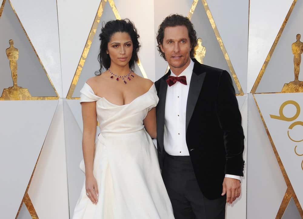 Camila Alves and Matthew McConaughey, who was wearing an elegant tuxedo and messy long dark waves, were at the 90th Annual Academy Awards held at the Dolby Theatre in Hollywood last March 4, 2018.