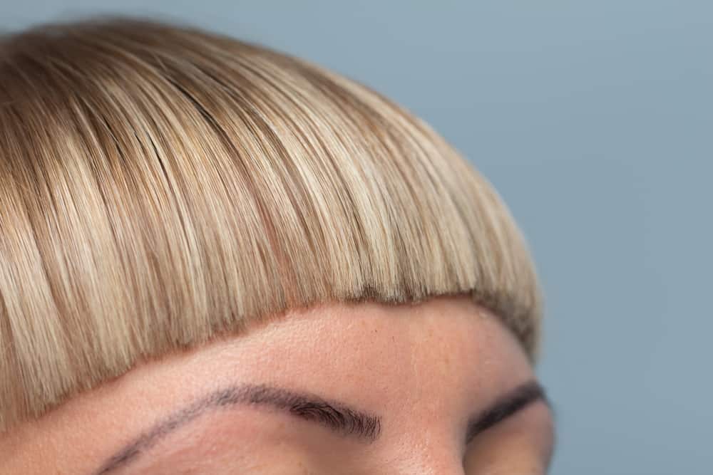Photo of women with short bangs