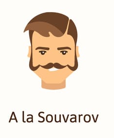 A la souvarov beard style illustration