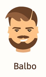 Balbo beard style illustration