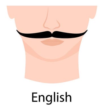 English mustache example
