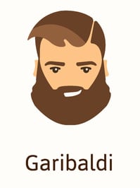 Garibaldi beard style example illustration