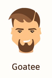 Goatee beard example (illustration)