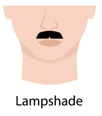 Lampshade mustache style illustration