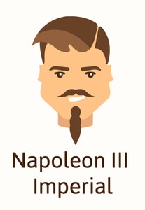 Napolean III imperial beard style example illustration