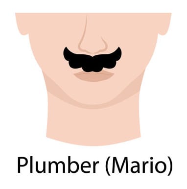 Plumber mario mustache style