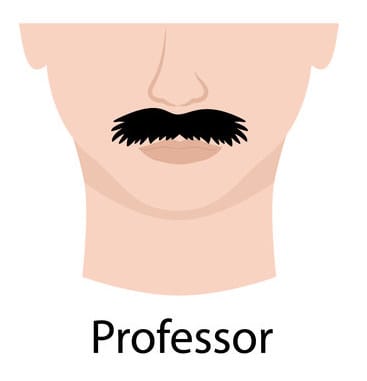 Professor mustache style