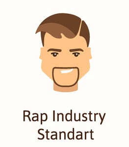 Rap style beard illustration