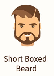 Short boxed beard style illustration