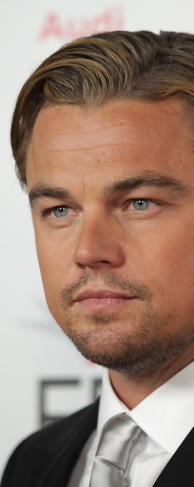 Leonardo DiCaprio with slicked hair at J.Edgar Premiere